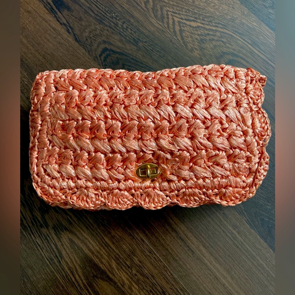 Vintage Woven Straw Clutch - Made in Japan for Walborg